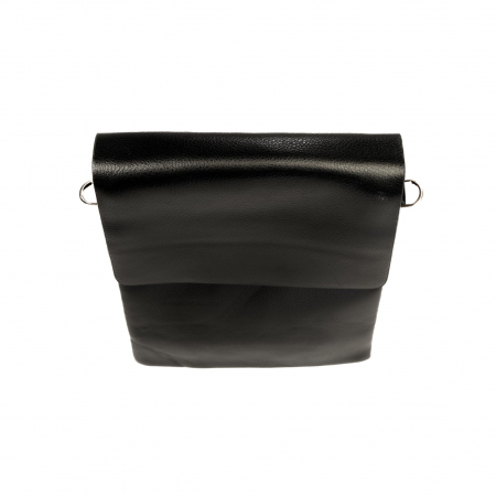 Geanta piele barbati mare cu inchidere pe magnet- neagra [3]