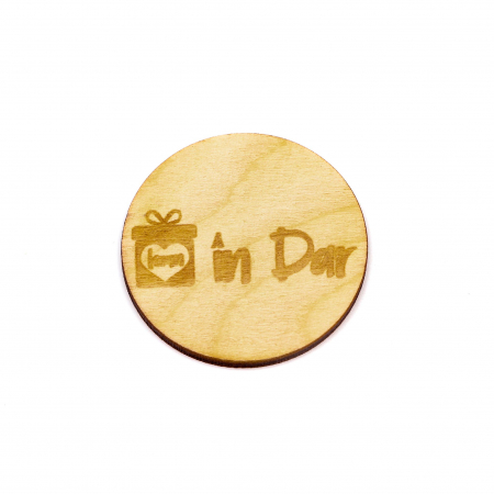 Produse din lemn personalizabile - Insigna GRAVATA  cu model special si/sau logo client