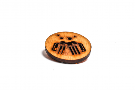 Insigna din lemn cu 2 beri [3]