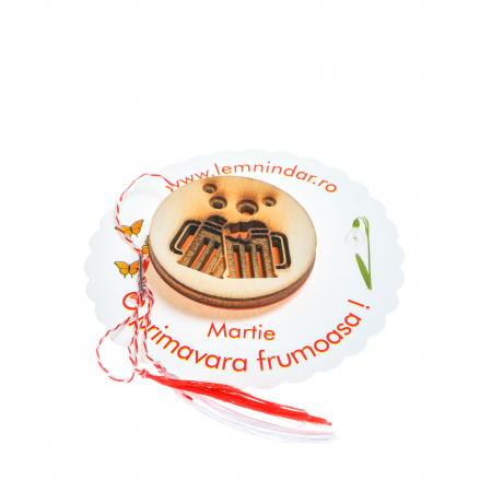 Insigna din lemn cu 2 beri [1]