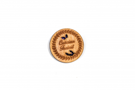 Insigne - Insigna din lemn cu Craciun fericit!