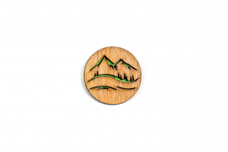 Insigna din lemn cu munti [0]