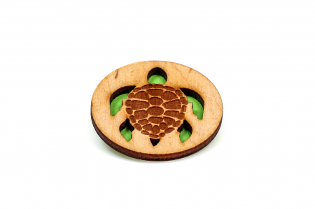 Insigna din lemn cu o broasca testoasa [3]