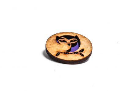 Insigna din lemn cu o bufnita [2]