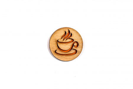 Insigna din lemn cu o cafea [1]