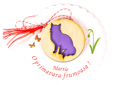 Insigne - Insigna din lemn cu o vulpe