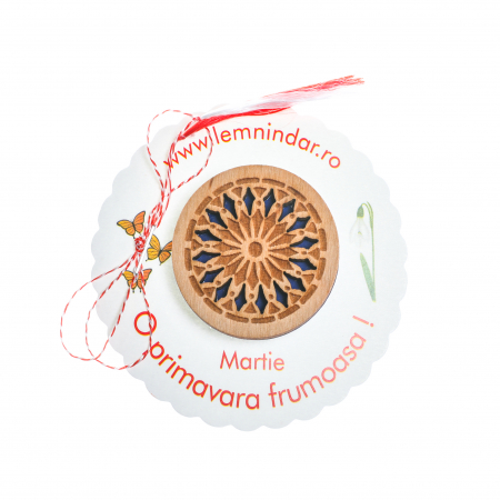 Insigne - Insigna din lemn cu o mandala