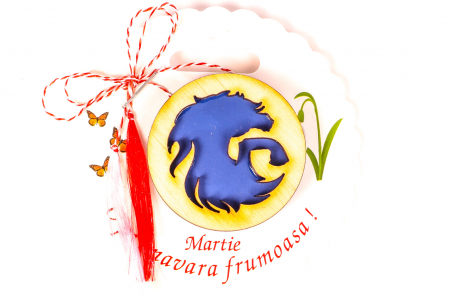 Insigne - Insigna din lemn cu un cal salbatic