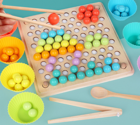 Joc educational Montessori cu bilute [3]