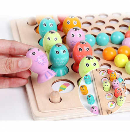 Joc educational Montessori cu bilute si figurine [2]