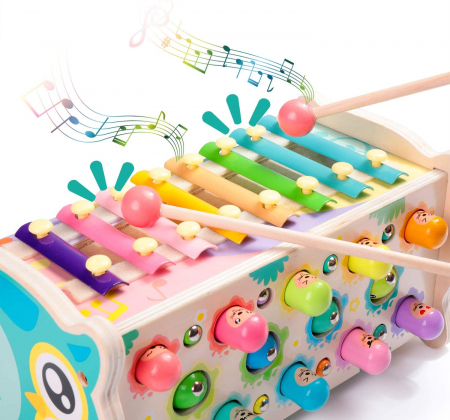 Joc educational Montessori din lemn cu o bufnita- 3 in 1 [1]