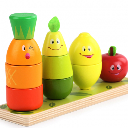 Joc educational Montessori din lemn fructe [0]