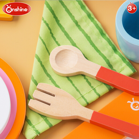Joc educational Montessori din lemn Mic dejun [1]