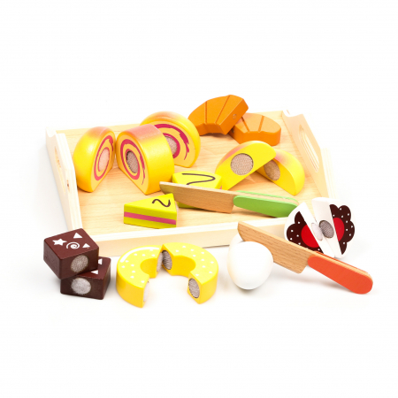 Set Montessori cu produse de patiserie din lemn [3]