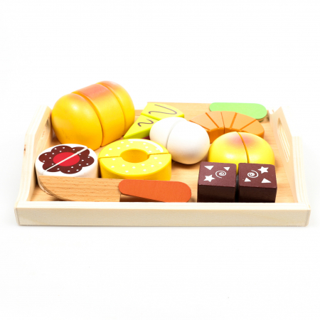 Set Montessori cu produse de patiserie din lemn [2]