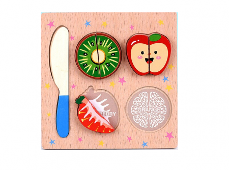 Joc inteligent lemn cu fructe - jucarie Montessori [0]