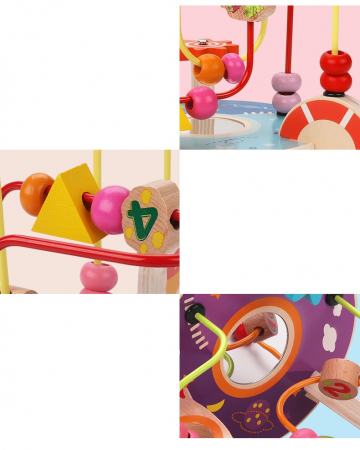 Joc inteligent multifunctional racheta din lemn [2]