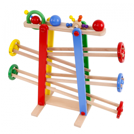 Joc Montessori - Circuit din lemn cu obiecte diferite [1]