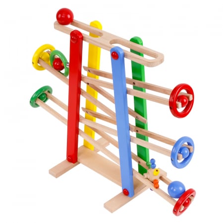 Joc Montessori - Circuit din lemn cu obiecte diferite [3]