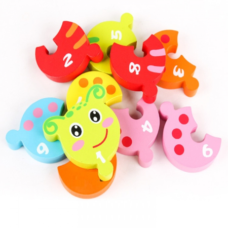 Joc Montessori din lemn - puzzle inteligent omida [1]