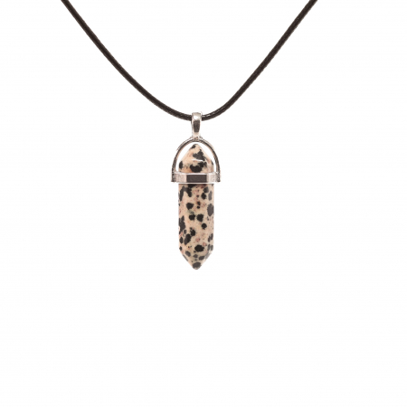 Feng Shui - Colier cu pandantiv cu piatra semipretioasa Jasp Dalmatian