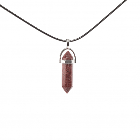 Feng Shui - Colier cu pandantiv cu piatra semipretioasa Piatra Soarelui  hexagonala