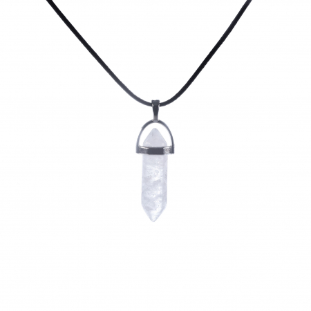 Feng Shui - Colier cu pandantiv cu piatra semipretioasa Cristal de Stanca hexagonala