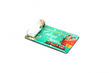 Magnet de Craciun verde cu mesaj - Colega unica [1]