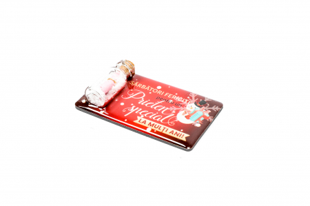 Magnet de Craciun rosu cu mesaj - Prieten special [1]