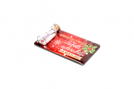 Magnet de Craciun rosu cu mesaj - Iubita adorabila [1]