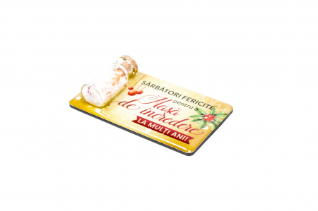 Magnet de Craciun galben cu mesaj - Nasa de incredere [1]