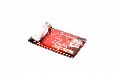 Magnet de Craciun rosu cu mesaj - Coleg deosebit [1]