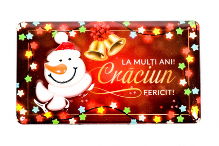 Magnet de Craciun rosu cu mesaj - Craciun Fericit ! [0]