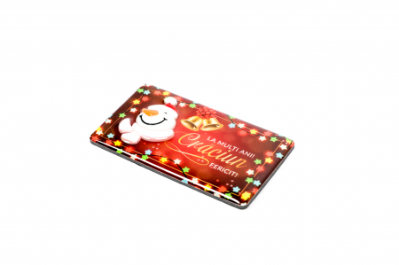 Magnet de Craciun rosu cu mesaj - Craciun Fericit ! [1]