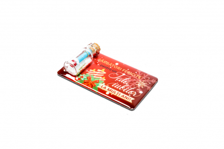 Magnet de Craciun rosu cu mesaj - Tata iubitor [1]