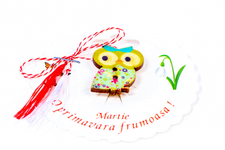 Martisor-brosa cu bufnita bleu [1]