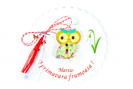 Martisor-brosa cu bufnita bleu [0]