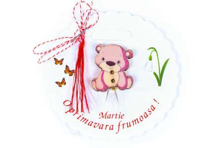 Martisor-brosa cu un ursulet mov [0]