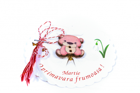 Martisor-brosa cu un ursulet roz [1]