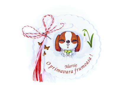 Martisor-brosa cu o catelus [0]