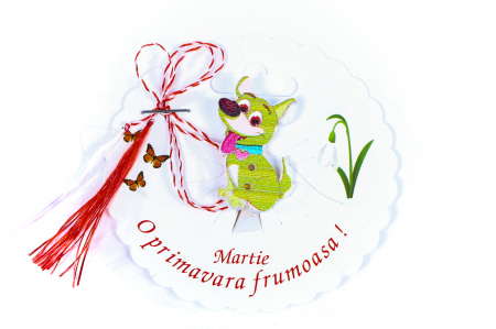 Martisoare - Martisor-brosa cu un catelus