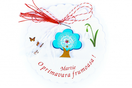 Martisor-brosa cu un copacel turcoaz [0]