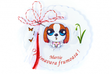 Martisor-brosa cu un catelus [0]