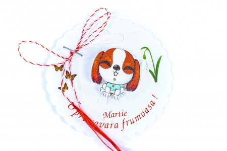 Martisor-brosa cu un catelus [0]