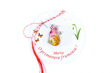 Martisor-brosa cu o pisicuta [0]