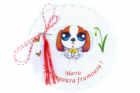 Martisor-brosa cu un catelus [0]