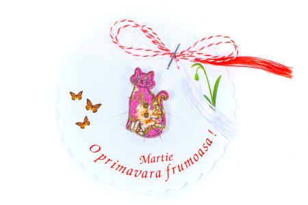 Martisor-brosa cu o pisicuta [0]