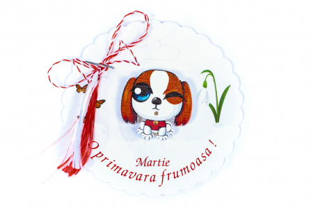 Martisor-brosa cu un catelus [0]