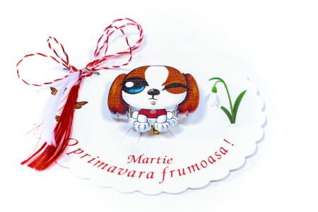Martisor-brosa cu un catelus [1]