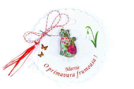 Martisor-brosa cu o pisicuta [0]